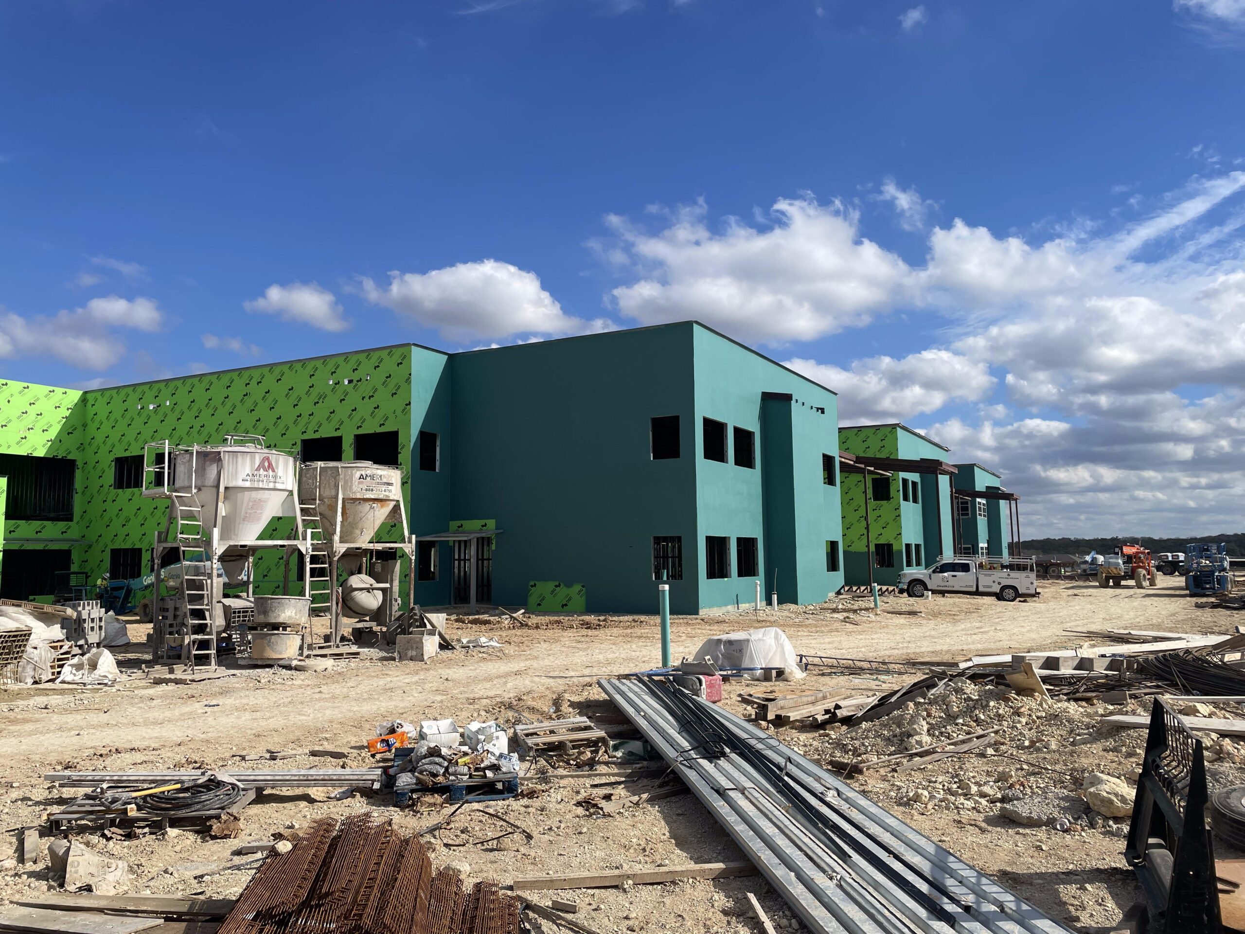 Building under construction that a building envelope consultant visits